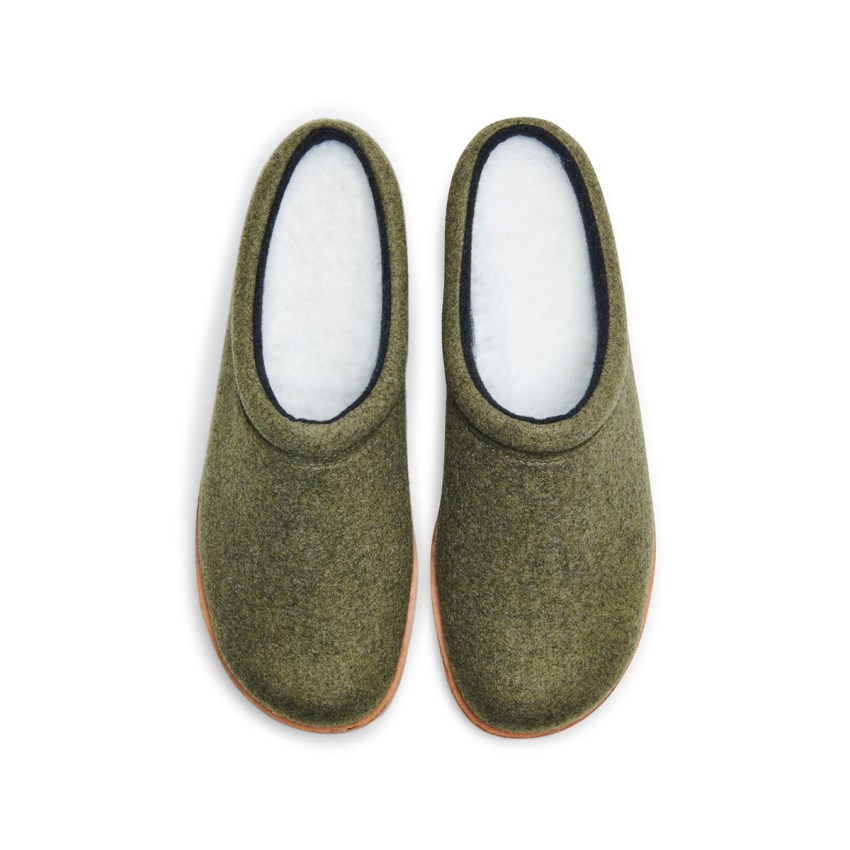 Sabots Merrell Juno Clog Wool Vert Olive Homme | K.N.KYIS